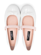 Ballerine per bambina Dolce & Gabbana Kids bianco con rifinitura lucida - Rubino Kids