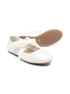 Ballerine per bambina Eli1957 bianco Angelito con chiusura frontale con fiocco - Rubino Kids