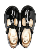 Ballerine per bambina Elisabetta Franchi La Mia Bambina ner con cinturino - Rubino Kids