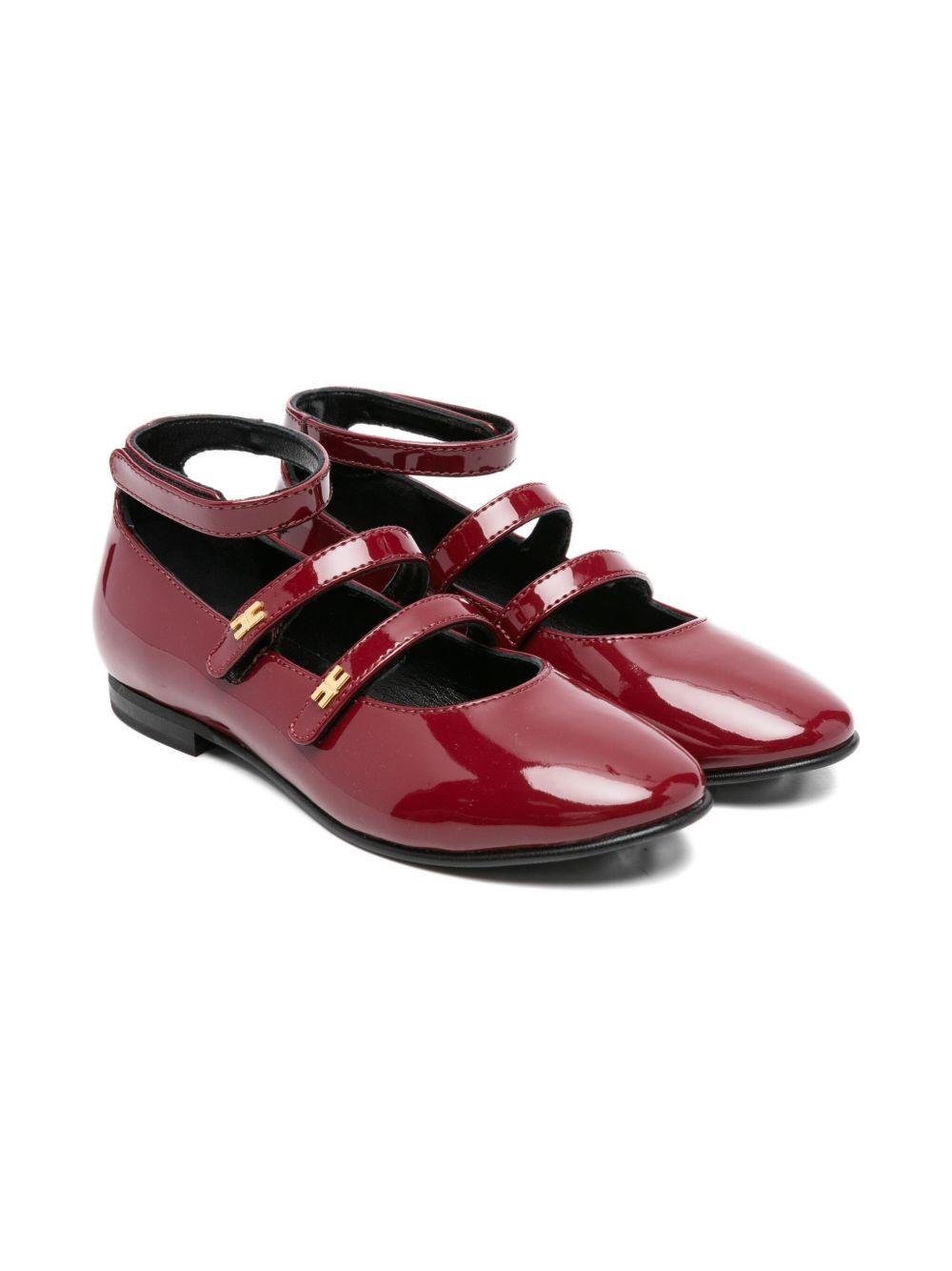 Ballerine per bambina Elisabetta Franchi La Mia Bambina rosse con cinturino alla caviglia - Rubino Kids
