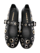 Ballerine per bambina Florens nere con dettagli occhielli - Rubino Kids