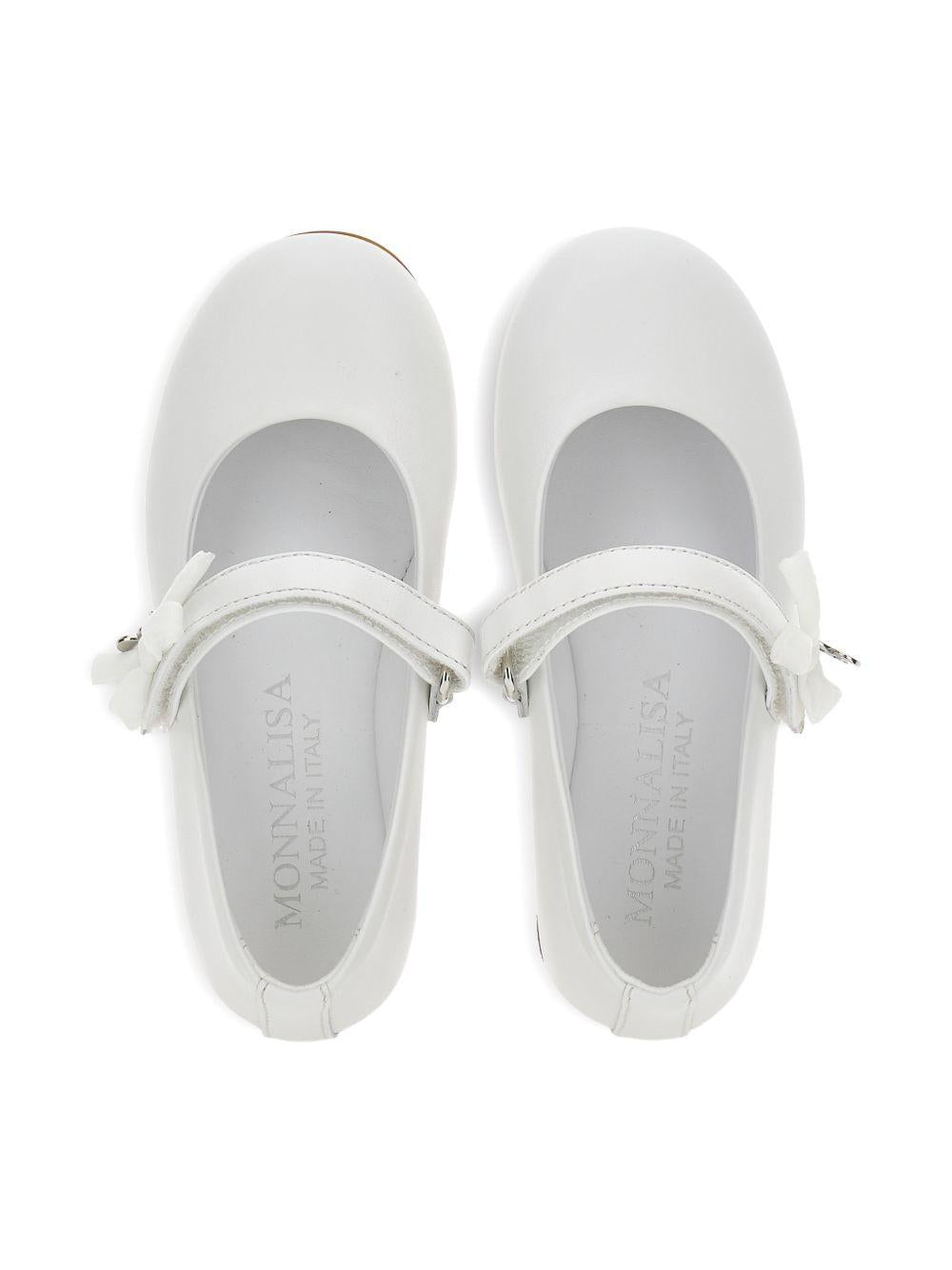 Ballerine per bambina Monnalisa bianche con cinturino - Rubino Kids