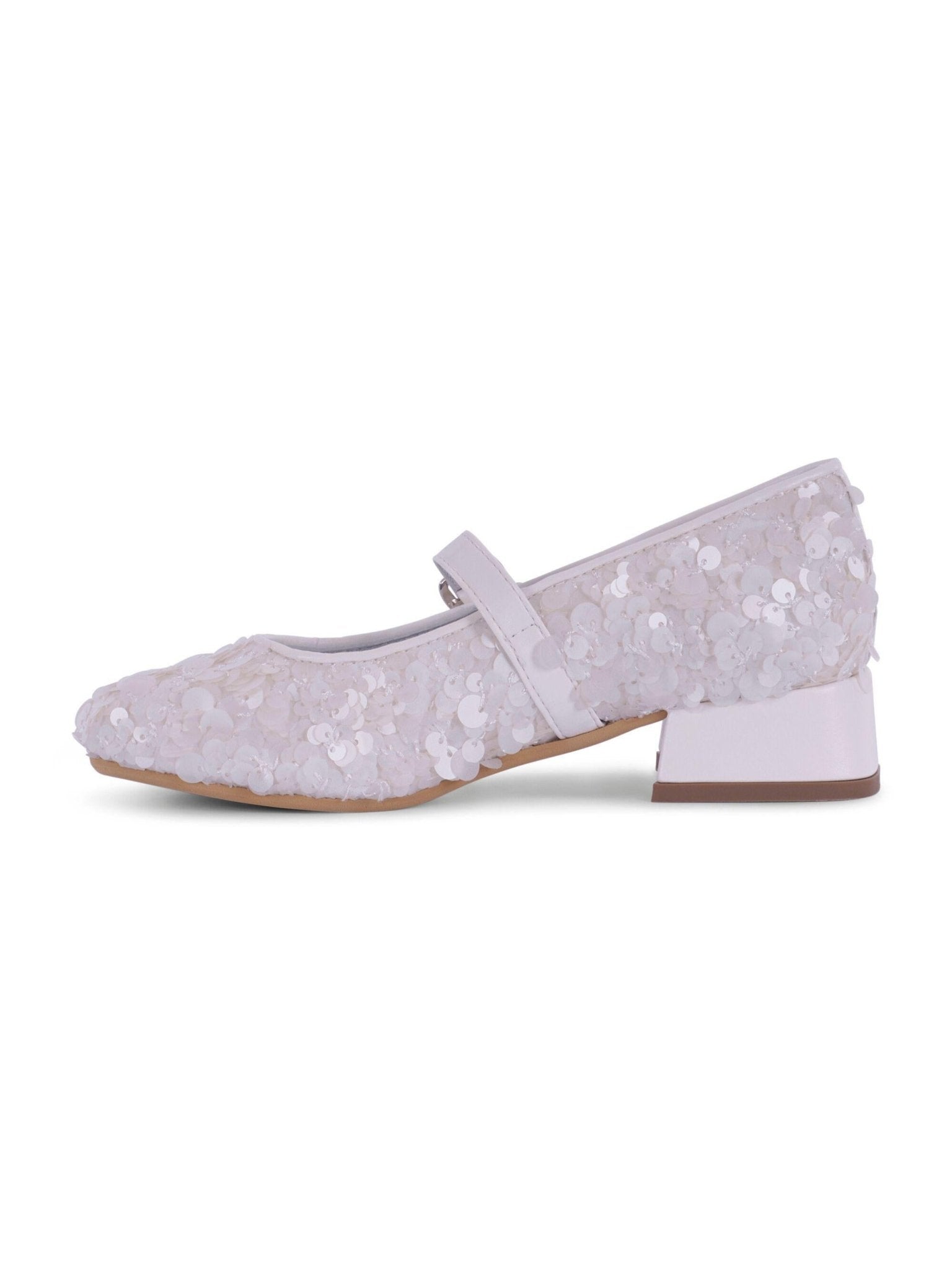 Ballerine per bambina Monnalisa bianche con decorazione in strass - Rubino Kids
