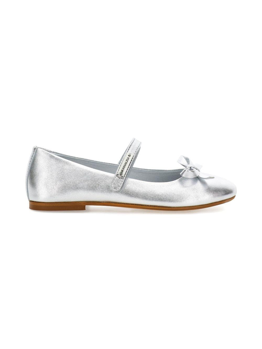 Ballerine per bambina Monnalisa color argento metalizzate - Rubino Kids