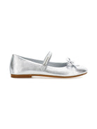 Ballerine per bambina Monnalisa color argento metalizzate - Rubino Kids