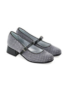 Ballerine per bambina Monnalisa grigie con rifinitura con strass - Rubino Kids