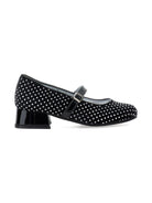 Ballerine per bambina Monnalisa nere con rifinitura con strass - Rubino Kids