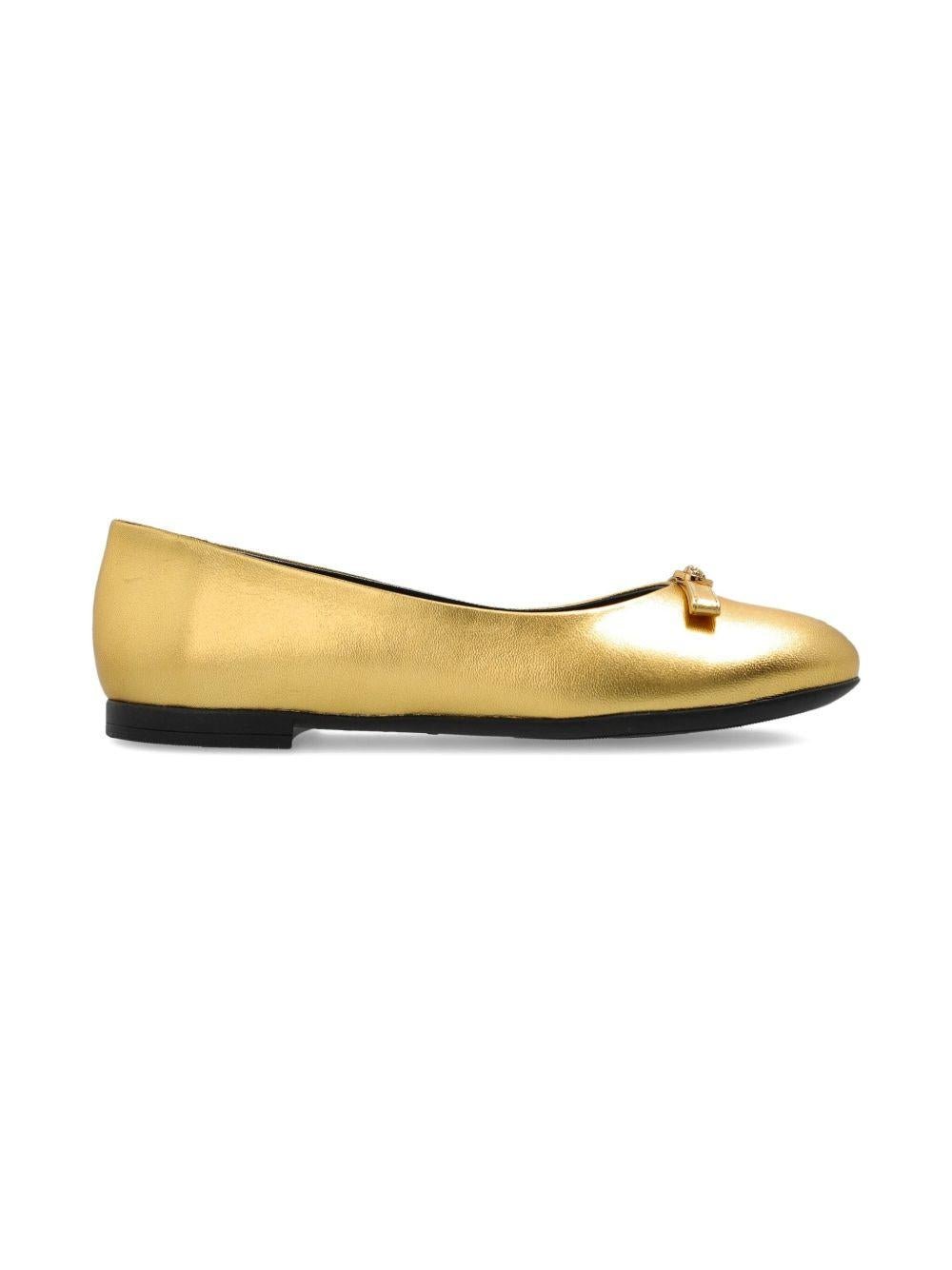 Ballerine per bambina Versace Kids color oro con fiocco - Rubino Kids