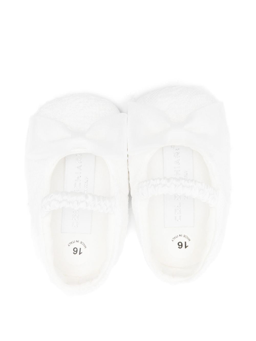 Ballerine per neonata Colorichiari bianche con fiocco - Rubino Kids