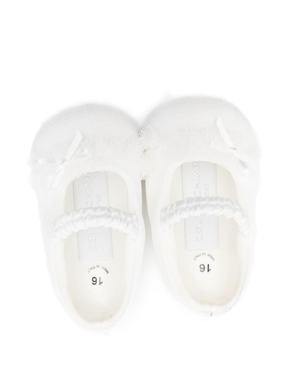Ballerine per neonata Colorichiari bianco con fiocco - Rubino Kids