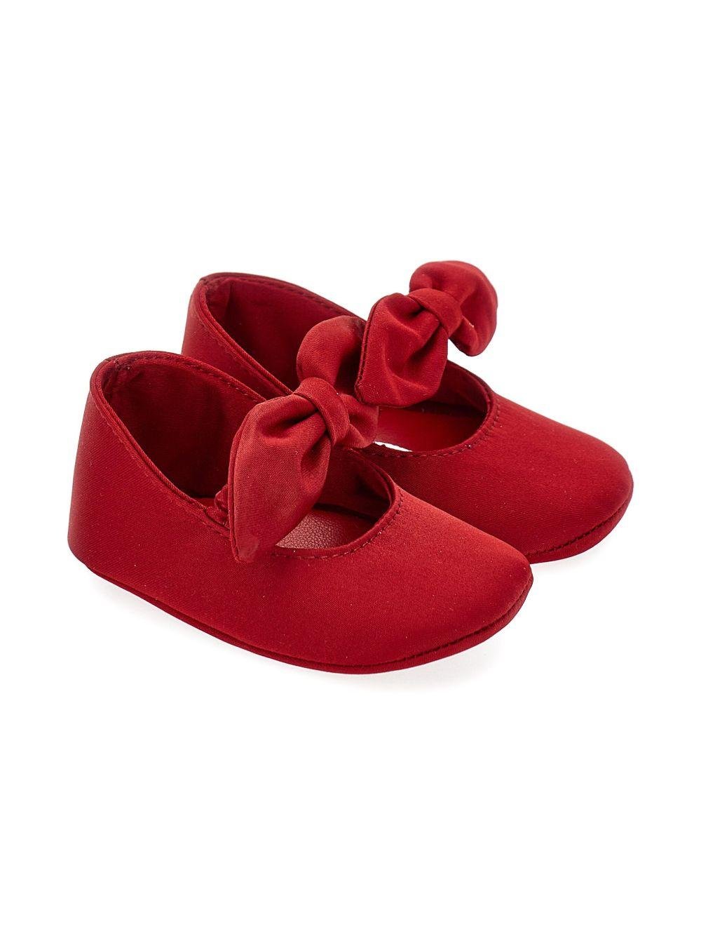Ballerine per neonata Monnalisa rosso con fiocco - Rubino Kids