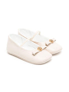 Ballerine per neonata Versace Kids beige con dettaglio fiocco - Rubino Kids