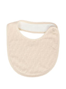 Bavaglini per neonati Fendi Kids beige con motivo con logo FF - Rubino Kids