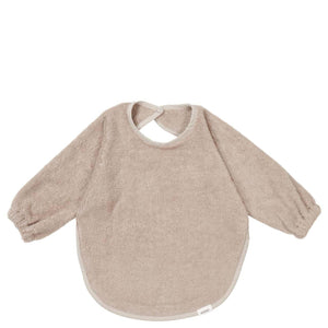 Koeka Dijon Daily Baby Bib with Sleeves, Clay Brown