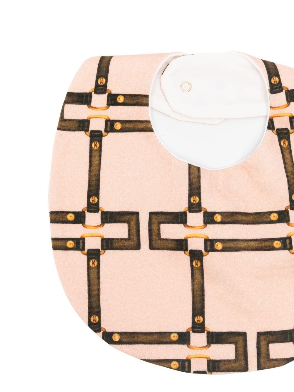 Bavaglino per neonata Elisabetta Franchi La Mia Bambina rosa a fantasia - Rubino Kids