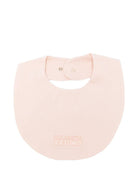 Bavaglino per neonata Elisabetta Franchi La Mia Bambina rosa con logo ricamato - Rubino Kids