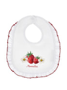 Bavaglino per neonata Monnalisa bianco con ruches - Rubino Kids