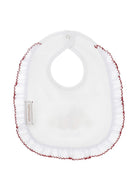 Bavaglino per neonata Monnalisa bianco con ruches - Rubino Kids
