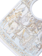 Bavaglino per neonati Atelier Choux bianco con stampa carosello - Rubino Kids