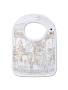Bavaglino per neonati Atelier Choux bianco con stampa carosello - Rubino Kids