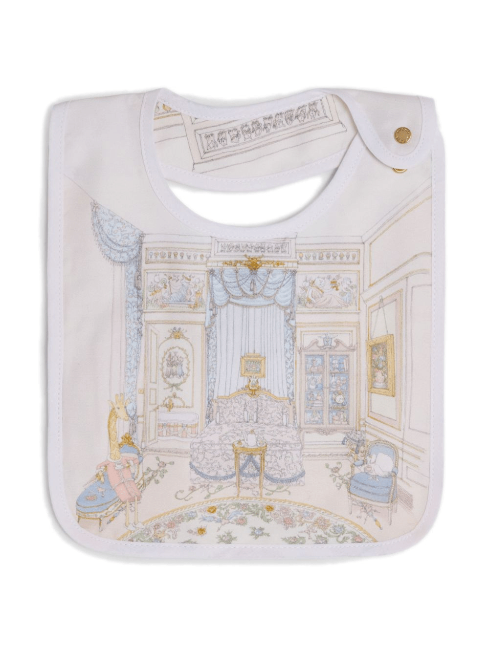 Bavaglino per neonati Atelier Choux bianco con stampa - Rubino Kids