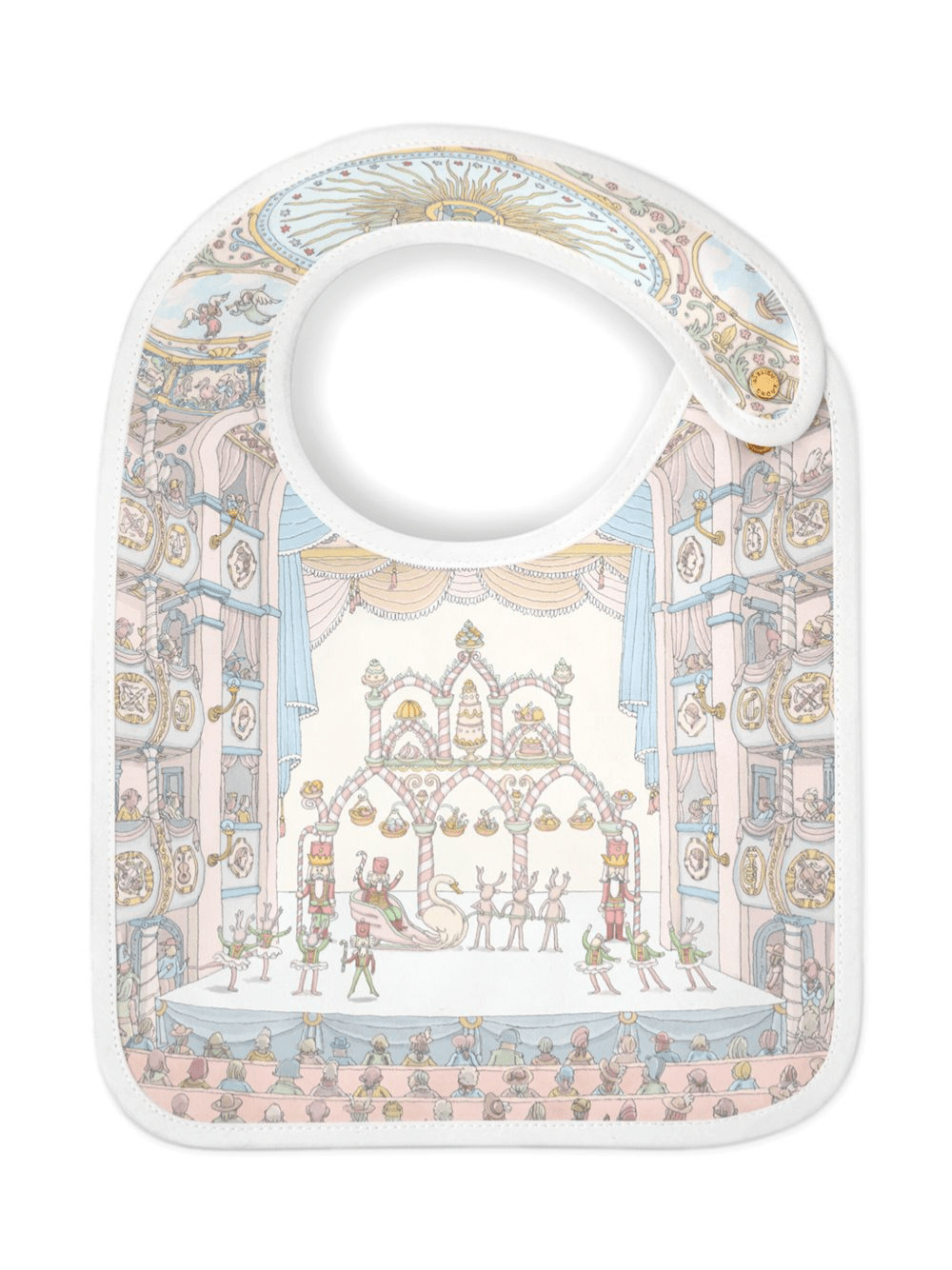 Bavaglino per neonati Atelier Choux bianco con stampa - Rubino Kids