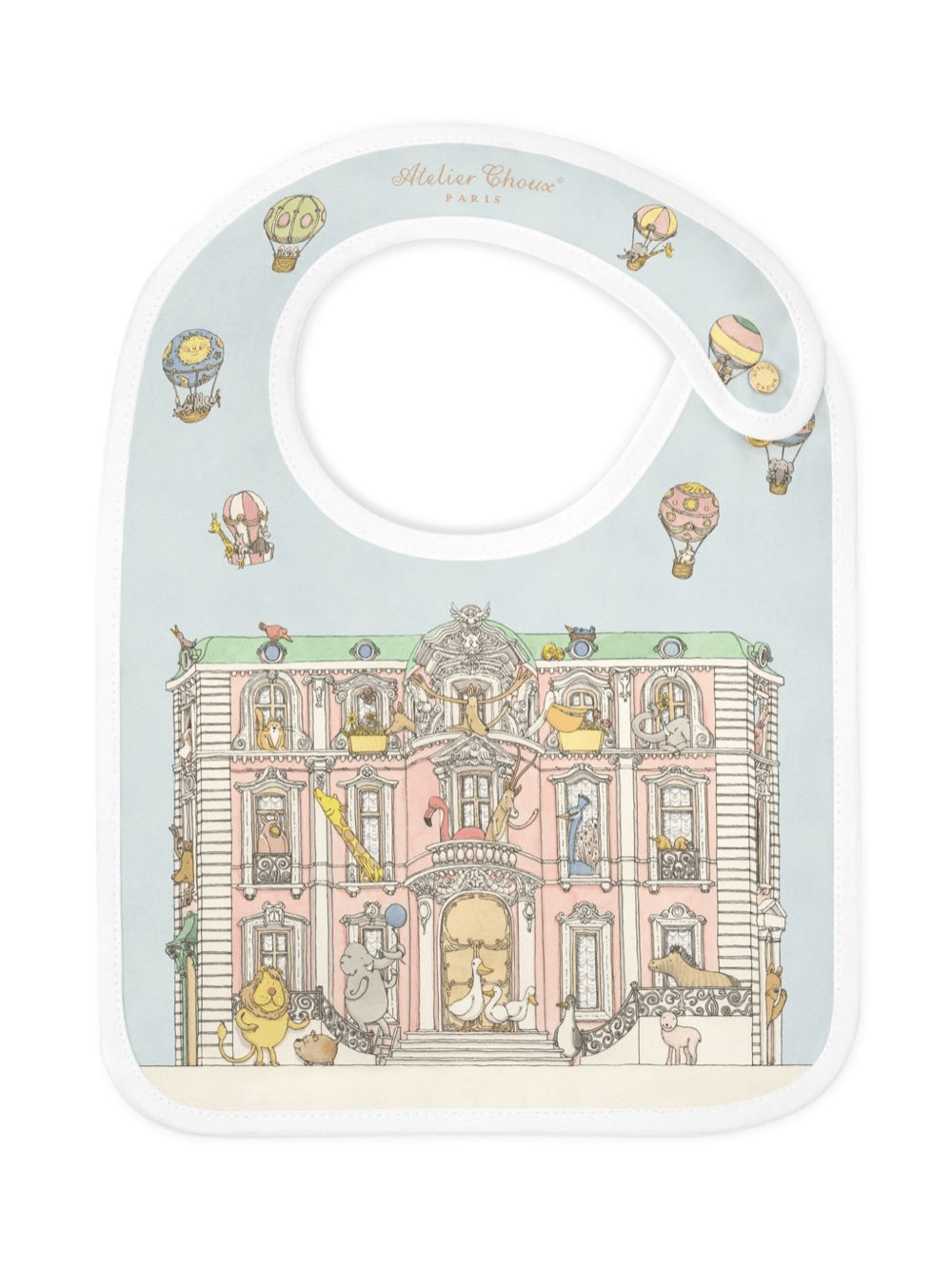 Bavaglino per neonati Atelier Choux verde con stampa - Rubino Kids