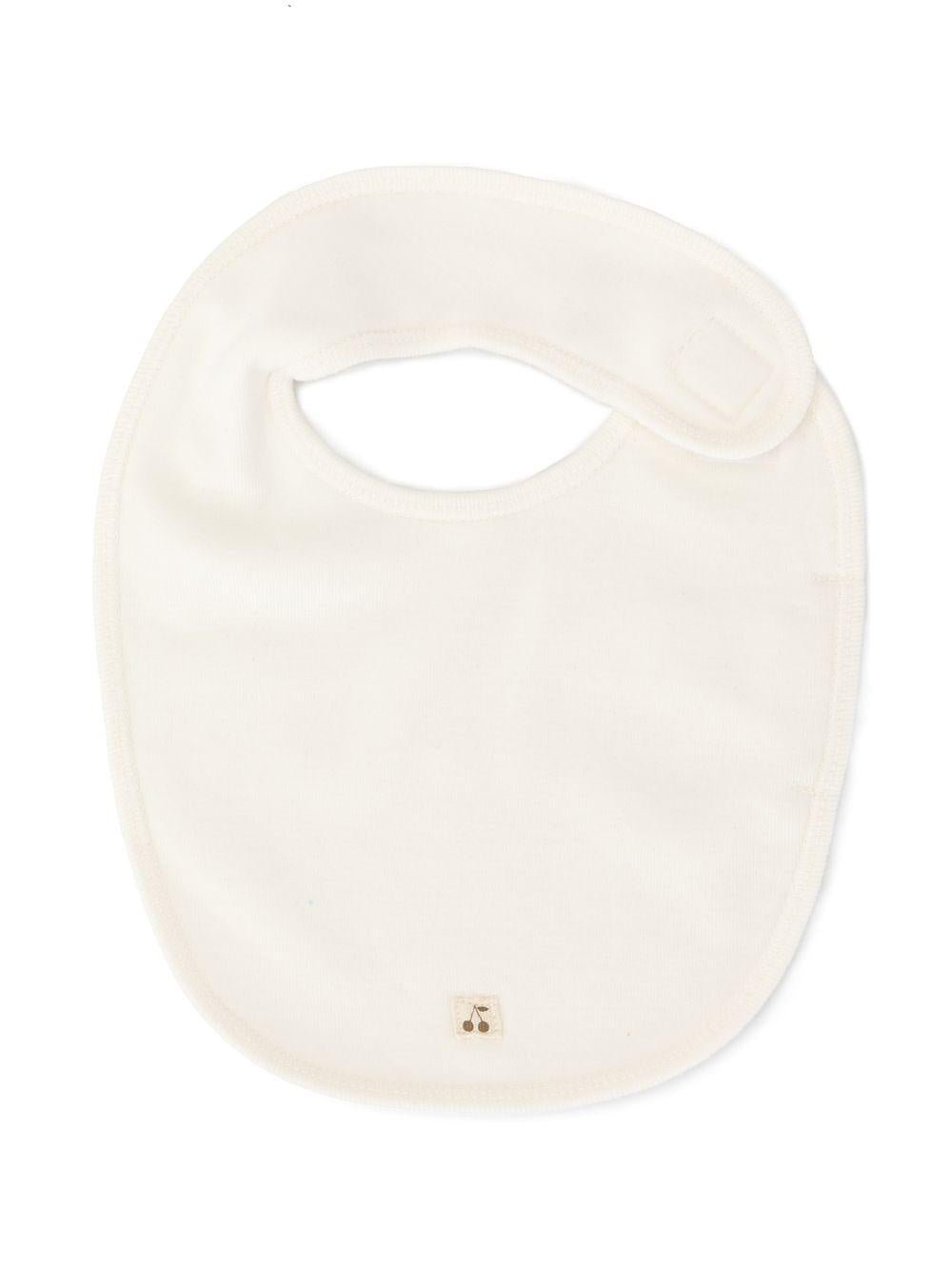Bavaglino per neonati Bonpoint bianco con logo ricamato - Rubino Kids
