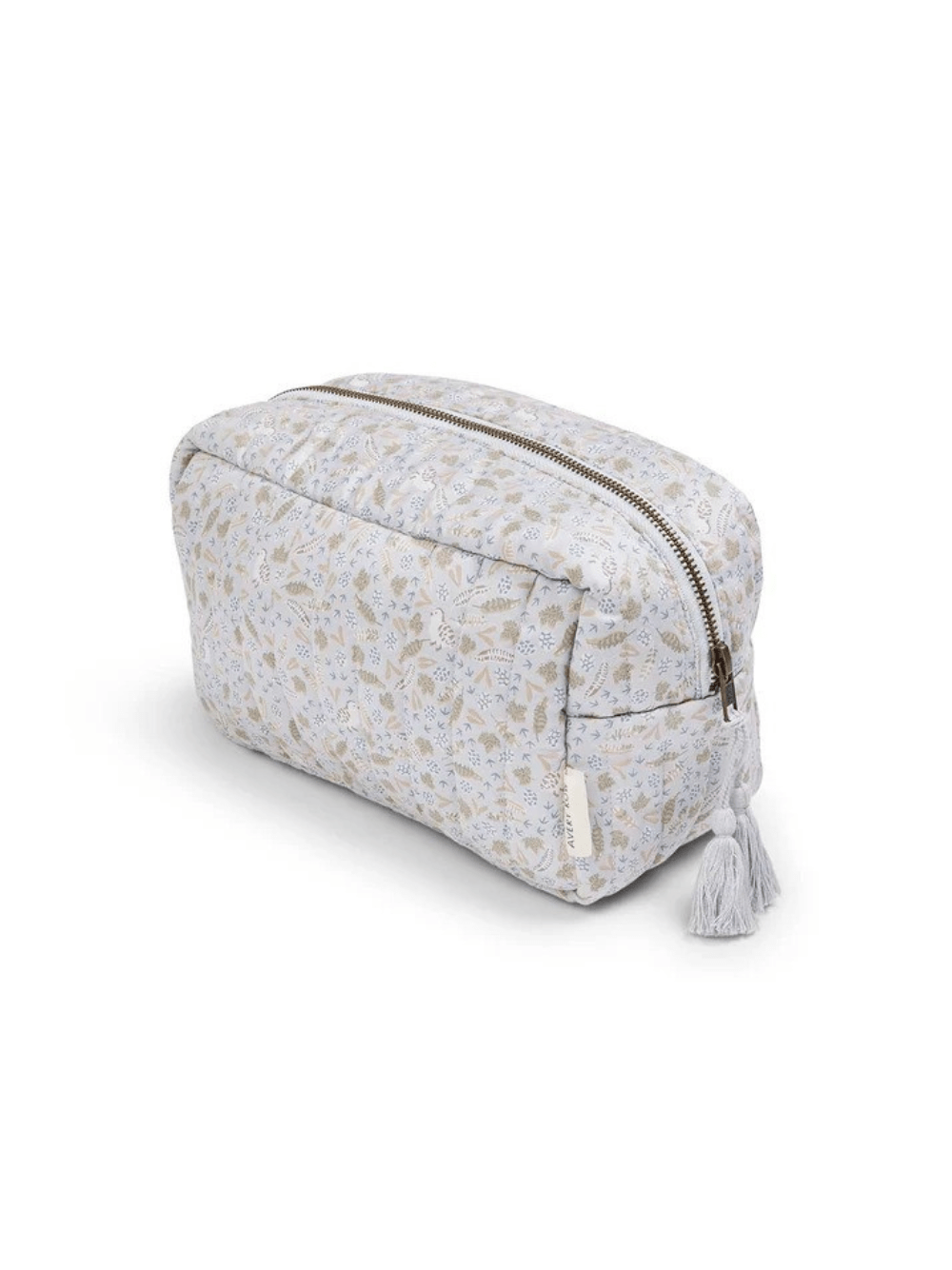 Beauty case per neonati Avery Row grigio chiaro trapuntato in cotone biologico - Rubino Kids