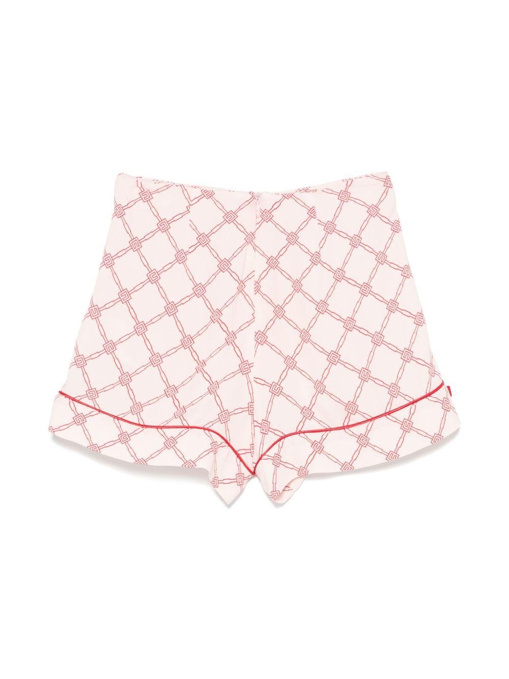 Bermuda con logo per bambina Elisabetta Franchi La Mia Bambina rosa con dettaglio fiocco - Rubino Kids