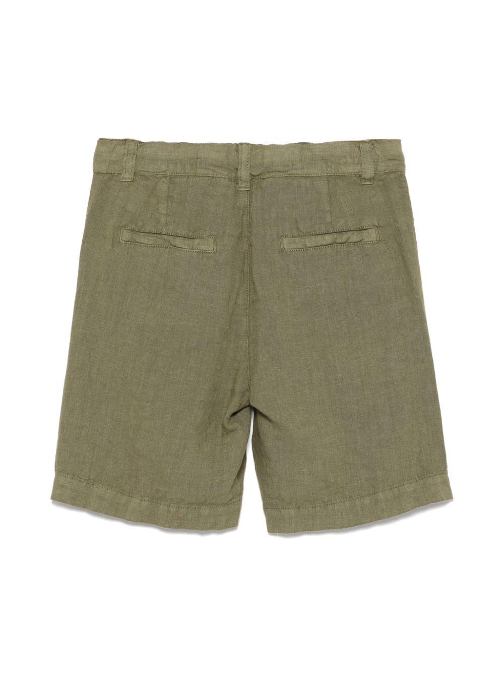 Bermuda in lino per bambino Aspesi Kids verde con passanti - Rubino Kids
