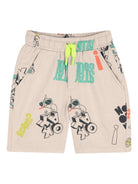 Bermuda per bambino Billieblush beige con stampa - Rubino Kids