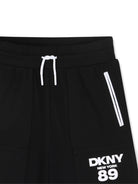 Bermuda per bambino Dkny Kids nero con logo - Rubino Kids