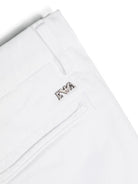 Bermuda per bambino Emporio Armani Kids bianchi con placca logo - Rubino Kids