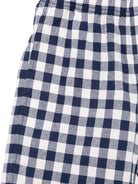 Bermuda per bambino Il Gufo bianco e blu a quadri con vita con coulisse elasticizzata - Rubino Kids