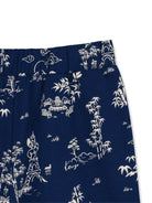 Bermuda per bambino Kenzo Kids blu con stampa grafica all - over - Rubino Kids