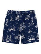 Bermuda per bambino Kenzo Kids blu con stampa grafica all - over - Rubino Kids
