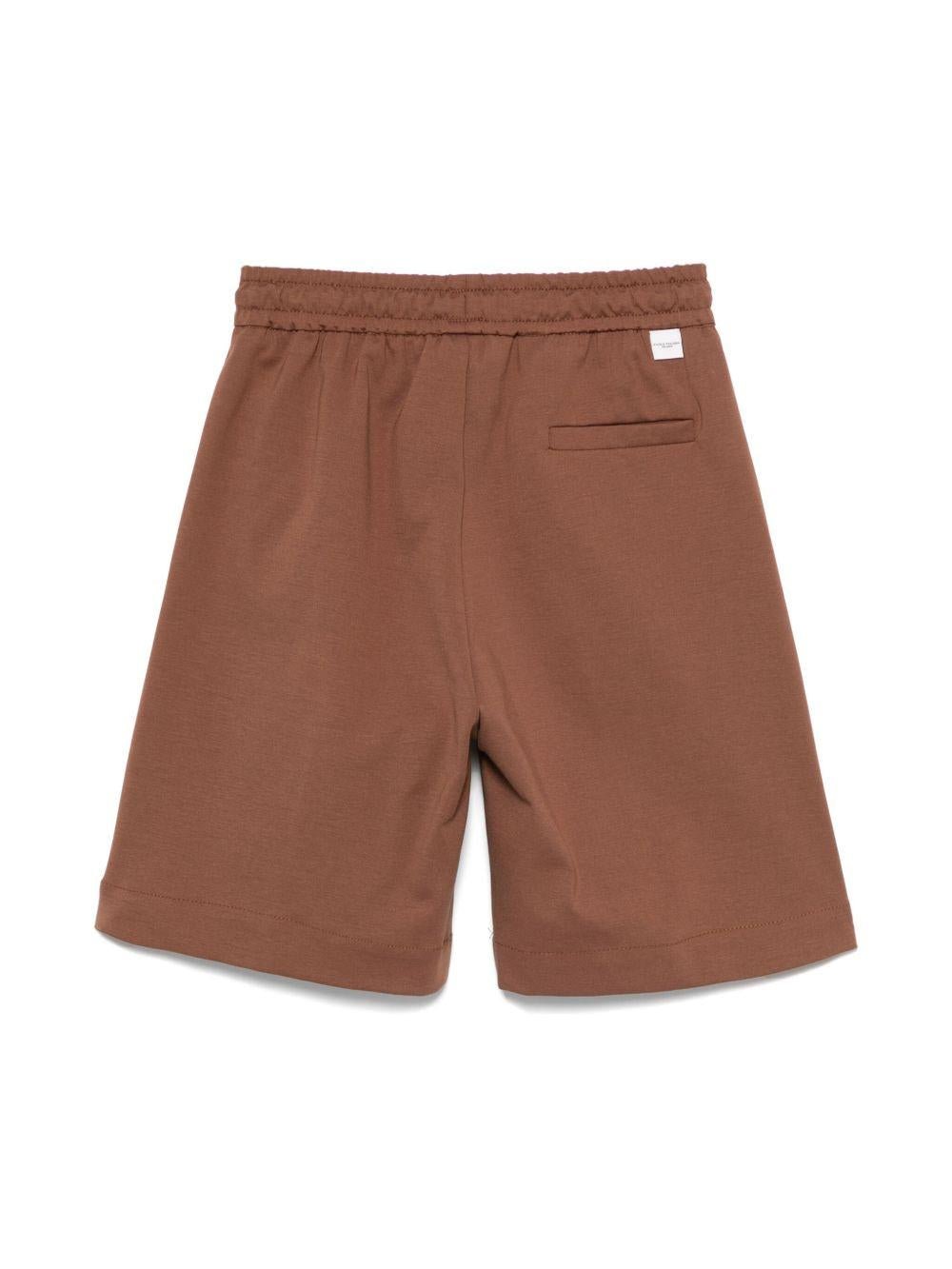 Bermuda per bambino Paolo Pecora Kids marrone con vita con coulisse elasticizzata - Rubino Kids