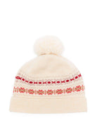 Berretto per bambina Bonpoint beige con motivo a ciliegia - Rubino Kids
