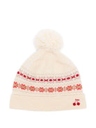 Berretto per bambina Bonpoint beige con motivo a ciliegia - Rubino Kids