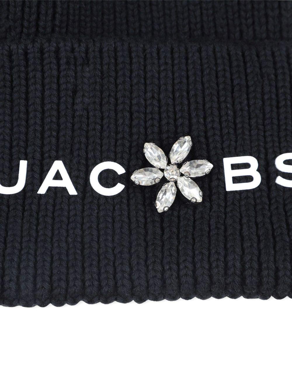Berretto per bambina The Marc Jacobs Kids nero con design a coste - Rubino Kids