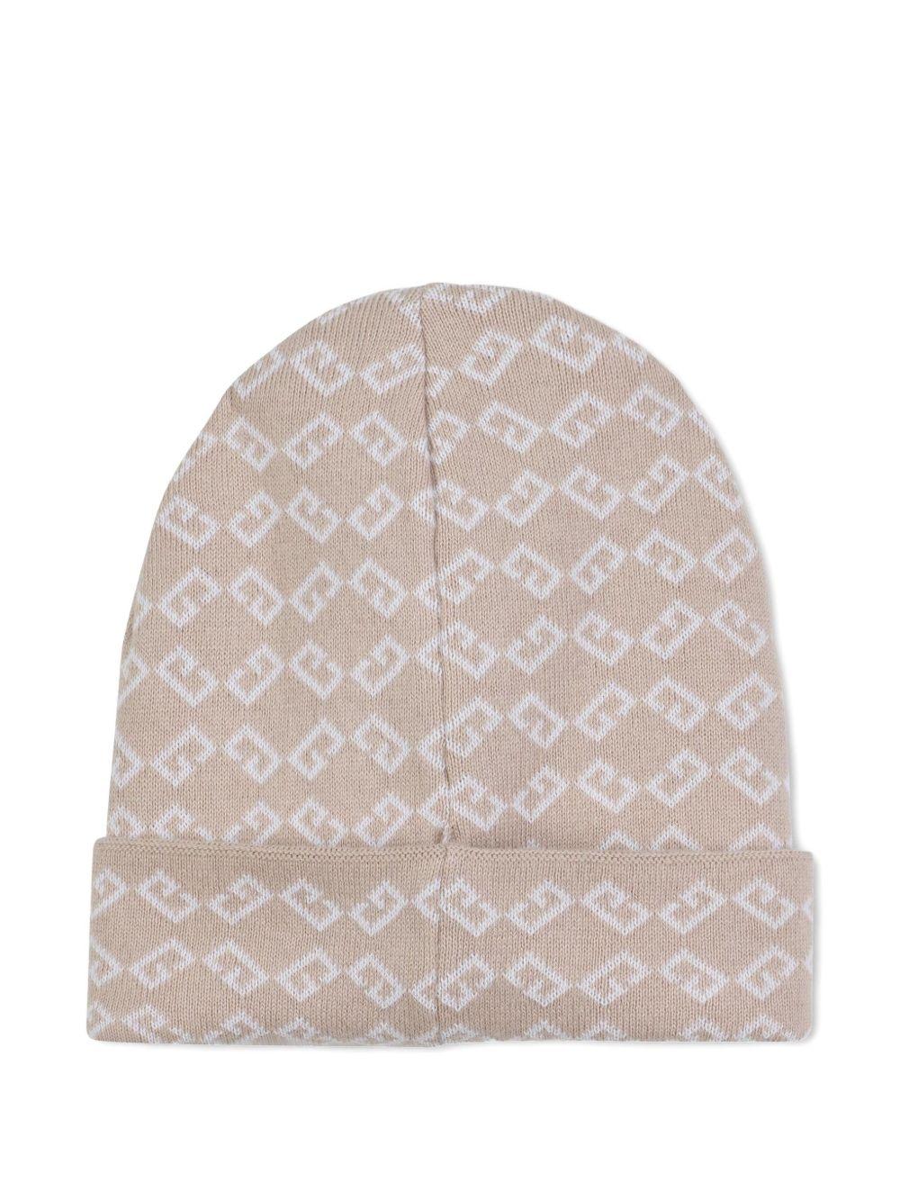 Berretto per bambini Givenchy Kids beige con logo ricamato - Rubino Kids