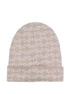 Berretto per bambini Givenchy Kids beige con logo ricamato - Rubino Kids