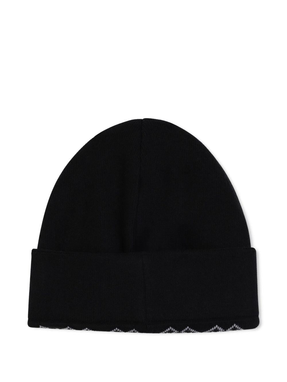 Berretto per bambini Givenchy Kids nero con logo ricamato - Rubino Kids
