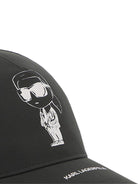 Berretto per bambini Karl Lagerfeld Kids nero con pannelli a rete - Rubino Kids