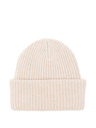 Berretto per bambini MC2 Saint Barth Kids beige con toppa con logo - Rubino Kids