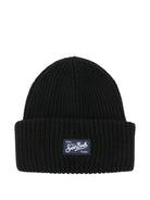 Berretto per bambini MC2 Saint Barth Kids nero con toppa con logo - Rubino Kids