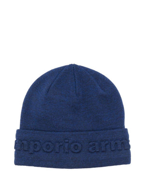 Emporio Armani Kids blue logo cap for children