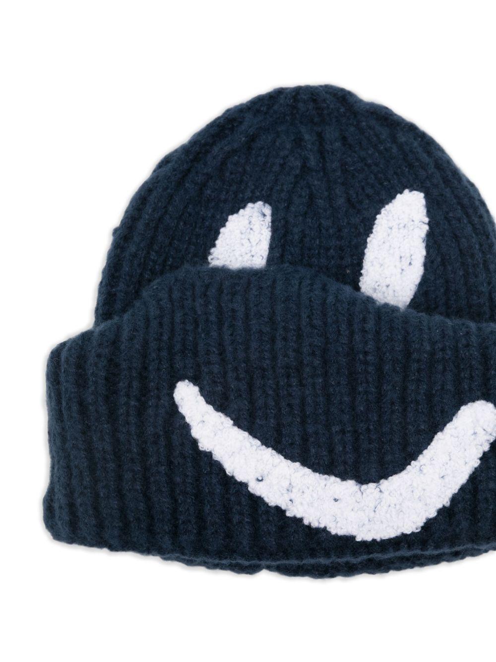 Berretto per bambino Molo blu con motivo faccina sorridente - Rubino Kids