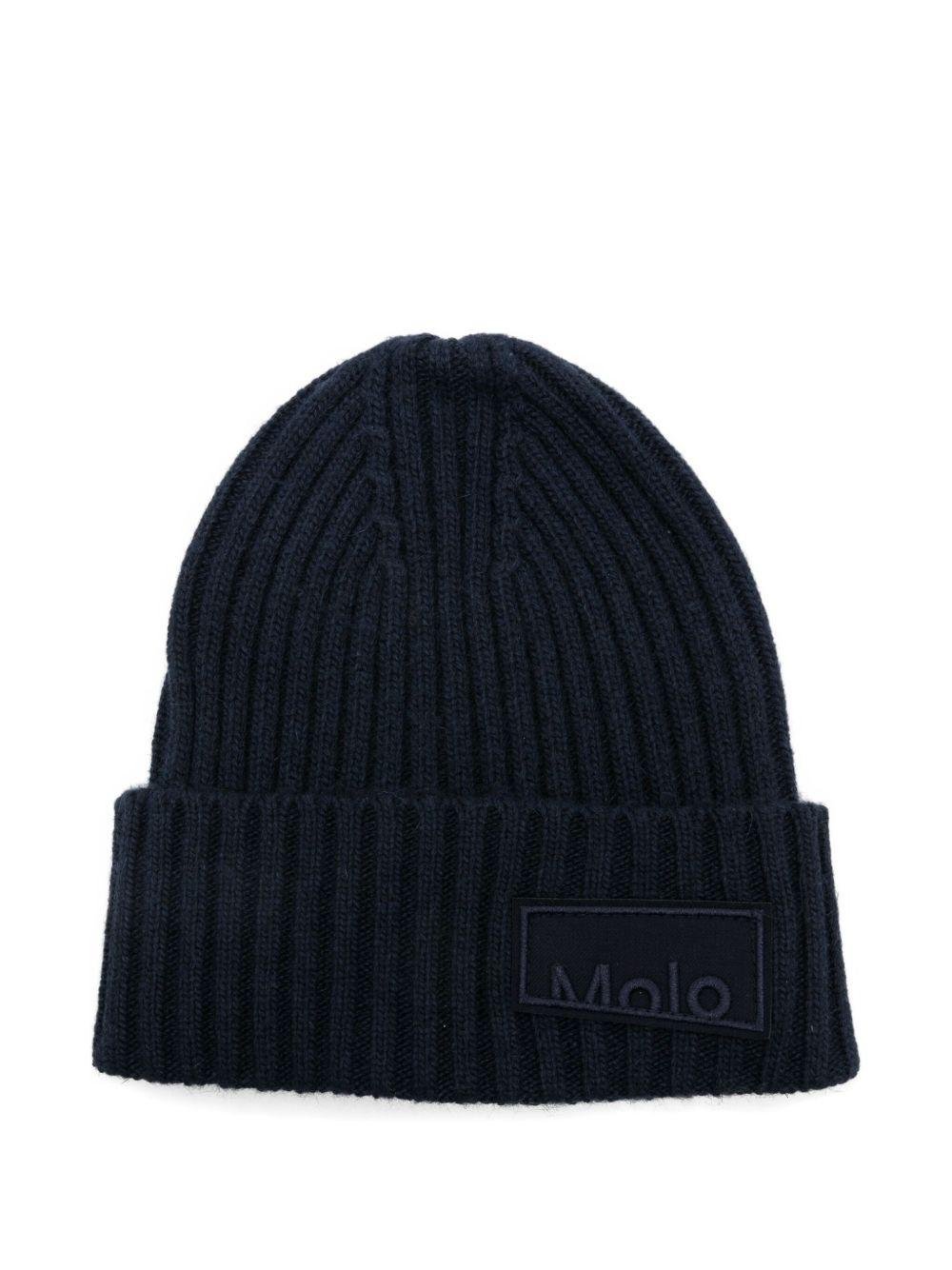 Berretto per bambino Molo blu con toppa con logo - Rubino Kids